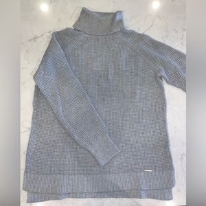 Women’s Michael Kors size L gray waffle knit cotton sweater